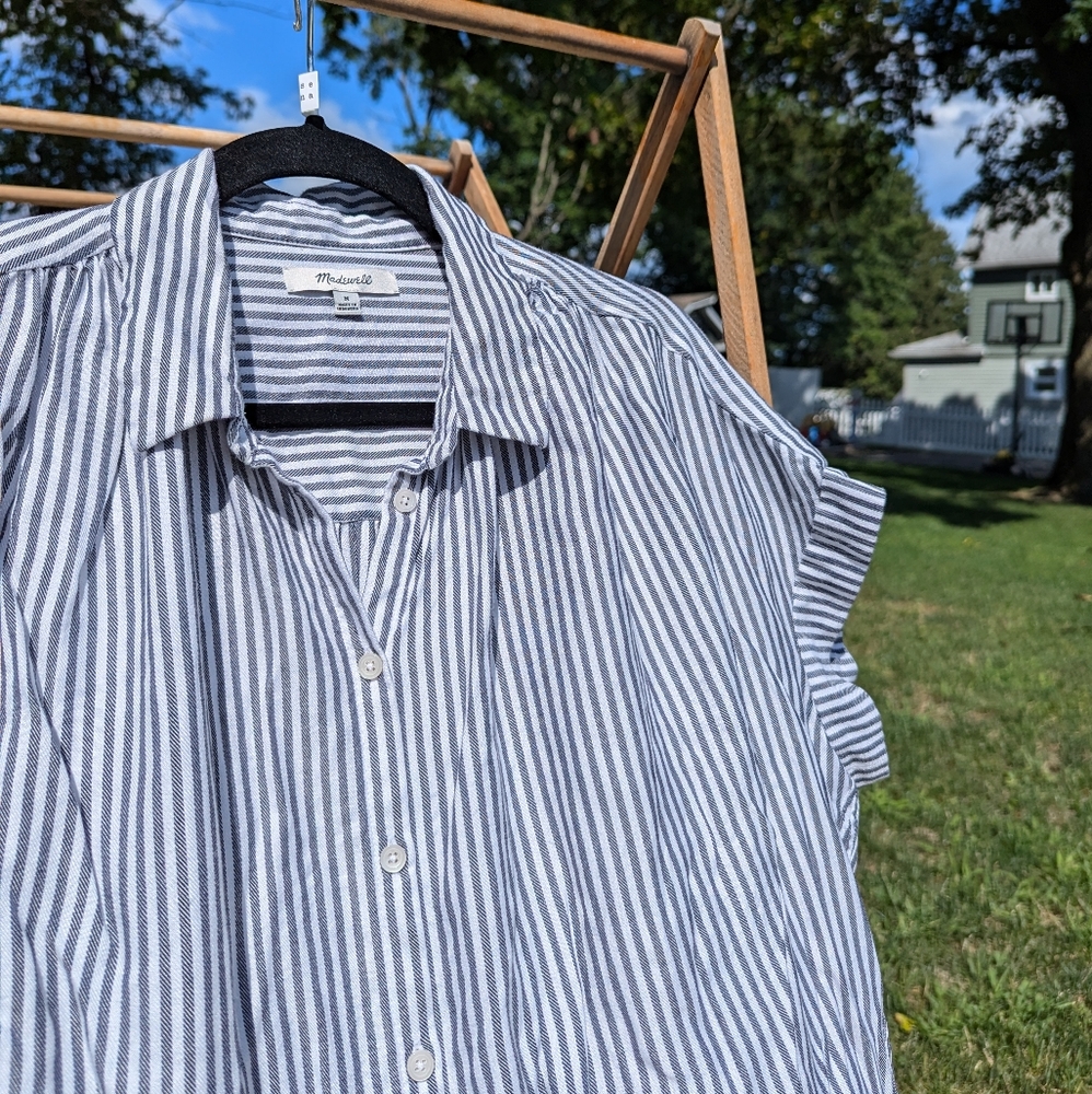 Madewell Button Down Striped Blouse - image 3